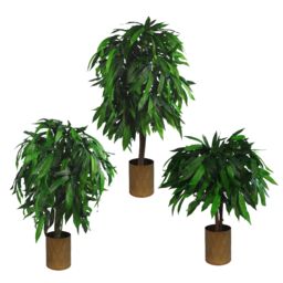 Leaf 120cm Tall Large Artificial Mango Tree in Green - thumbnail 5