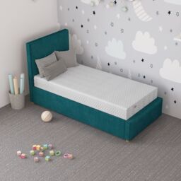 Aspire Otho Anti Allergy Kids Foam Mattress with OEKO-TEX fabric in White - Size: Small Single