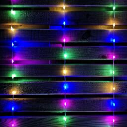 Samuel Alexander 1.2m Multi Colour LED Snowflake Curtain Lights Christmas Decorations in Red - thumbnail 5