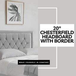 "Bed Time UK Plush Divan Bed with Mattress, 2 Drawers & 20"" Chesterfield Headboard in Silver - Size: Single" - thumbnail 2