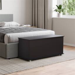 SPETLEK Modern Storage Ottoman Toy Chest Bedroom Black - Size: 0.6m2