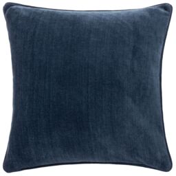 Yard Heavy Chenille Woven Piped Cushion in Navy - Size: 50 cm x 50 cm - thumbnail 2
