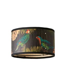 ValueLights Daintree Bamboo Dark Jungle Drum Easy Fit Light Lamp Shade with Bulb in Natural - Size: Medium - thumbnail 6