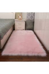 Living and Home 60Cm x 90Cm Handmade Shag Pink Rug - Size: 60 cm x 90 cm - thumbnail 5