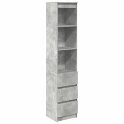 Berkfield Home Highboard Concrete Grey 37.5x35x180 cm Engineered Wood - thumbnail 3