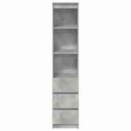 Berkfield Home Highboard Concrete Grey 37.5x35x180 cm Engineered Wood - thumbnail 6