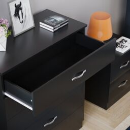 Home Discount Vida Designs Riano 5 Drawer Chest Of Drawers Storage in Black - thumbnail 7
