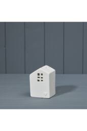KDMD Ceramic Tealight House in White - thumbnail 1