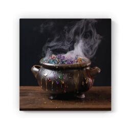 Warren Reed - Designer Contemporary Bubbling Cauldron Canvas - Size: w10 inch x h10 inch - thumbnail 2