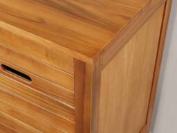 Vente-unique Acacia Wood Bathroom Unit With Double Basin & Mirrors - 130 Cm in Walnut - thumbnail 9