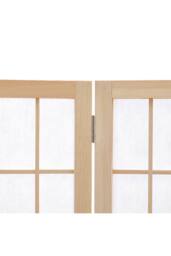 Living and Home 6-Panel Natural Solid Wood Folding Room Divider Screen - thumbnail 5