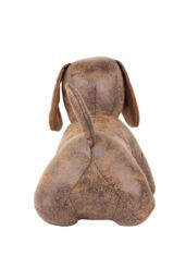 Paoletti Dexter Faux Leather Novelty Door Stop in Brown - thumbnail 3