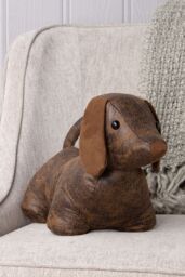 Paoletti Dexter Faux Leather Novelty Door Stop in Brown - thumbnail 5