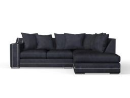Snugg Furniture UK Limited (Right Hand) Robin Studed Corner Sofa in Charcoal - thumbnail 2