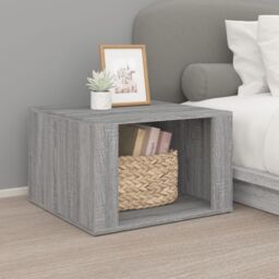Berkfield Home Bedside Table Grey Sonoma 57x55x36 cm Engineered Wood - Size: 57 x 55 x 36 cm - thumbnail 1