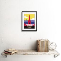 "Artery8 Wall Art Print Scotland Travel Edinburgh Scott Monument Framed in Black - Size: W7"" x H9""" - thumbnail 2