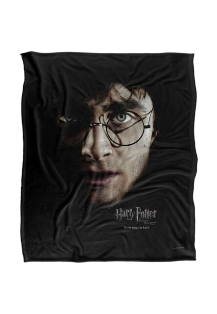 Harry Potter Deathly Hallows Part 1 Poster Officially Licensed Silky Touch Super Soft Throw Blanket 152x127 cm in White - image 1