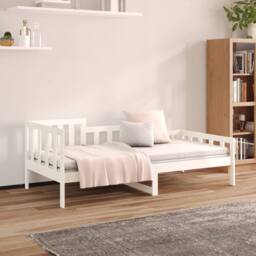 Berkfield Home Day Bed White 90x200 cm Solid Wood Pine - thumbnail 4