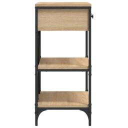 Berkfield Home Decorative Console Table Sonoma Oak 75x34.5x75 cm Engineered Wood in Light Brown - thumbnail 6