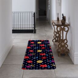 Benjamin Tate Design Flowers & Spots Runner Rug in Natural - Size: 67 cm x 230 cm - thumbnail 3