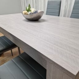 KOSY KOALA Modern Grey Rectangle Dining Table Set With 4 Grey Chairs Dining Room Furniture in Brown - thumbnail 7