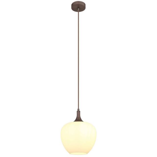 Netlighting Maxy Dome Pendant Ceiling Light Coffee Colored Opal Glass Shade 1x E27 in Brown - image 1