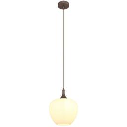 Netlighting Maxy Dome Pendant Ceiling Light Coffee Colored Opal Glass Shade 1x E27 in Brown - thumbnail 1