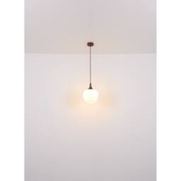 Netlighting Maxy Dome Pendant Ceiling Light Coffee Colored Opal Glass Shade 1x E27 in Brown - thumbnail 5