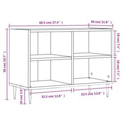 Berkfield Home TV Cabinet Grey Sonoma 69.5x30x50 cm Engineered Wood - thumbnail 9