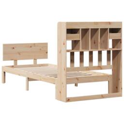 Berkfield Home Decorative Bookcase Bed without Mattress 90x200cm Solid Wood Pine in Tan - Size: 90x200 cm - thumbnail 6