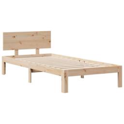 Berkfield Home Decorative Bookcase Bed without Mattress 90x200cm Solid Wood Pine in Tan - Size: 90x200 cm - thumbnail 8