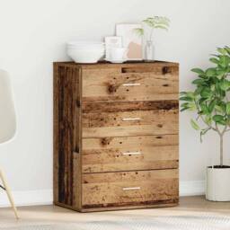 Berkfield Home Sideboard with Drawer with Storage Old wood Engineered wood in Brown - thumbnail 4