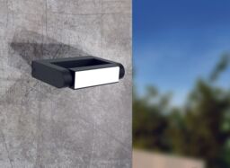 Loops 2 PACK IP44 Outdoor Wall Light Black Cast Aluminium 4.8W LED Porch Lamp - thumbnail 3