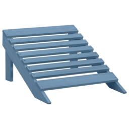 Berkfield Home Garden Adirondack Chair with Ottoman Solid Fir Wood Blue - thumbnail 7