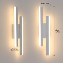 Pheashine White 40cm Parallel LED Wall Light 16W Dimmable 3000K-6500K Acrylic - thumbnail 2