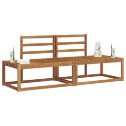 Berkfield Home Outdoor Sofa Set 2 pcs Natural 182.5 x 63 x 73 cm in Brown - thumbnail 3
