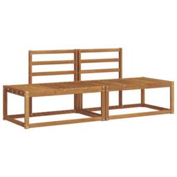 Berkfield Home Outdoor Sofa Set 2 pcs Natural 182.5 x 63 x 73 cm in Brown - thumbnail 2