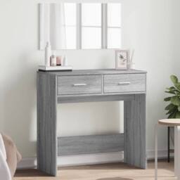 Berkfield Home Dressing Table with Mirror Grey Sonoma 80x39x80 cm - Size: 80 x 39 x 80 cm - thumbnail 2