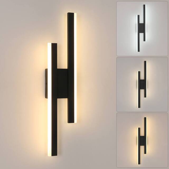 Pheashine Modern LED Wall Light Three-Colour Adjustable 13W in Black - image 1