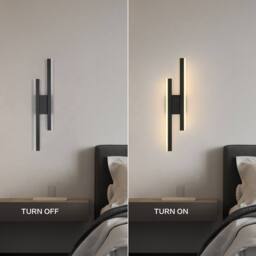 Pheashine Modern LED Wall Light Three-Colour Adjustable 13W in Black - thumbnail 4