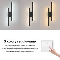 Pheashine Modern LED Wall Light Three-Colour Adjustable 13W in Black - thumbnail 6