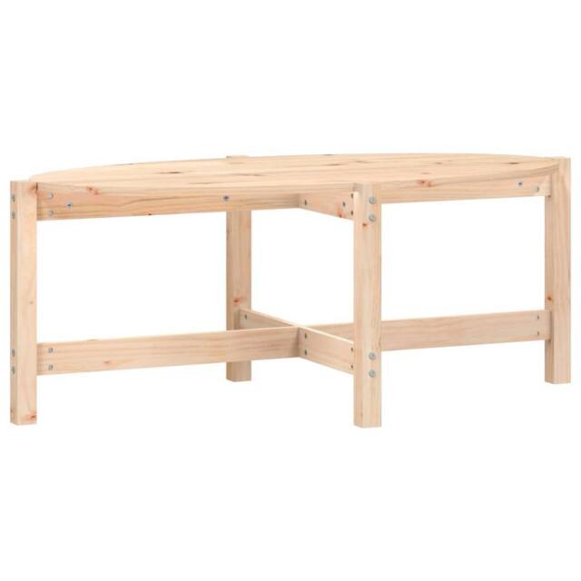 Berkfield Home Coffee Table 118x63x45 cm Solid Wood Pine in Light Tan - Size: 118 x 63 x 45 cm - image 1