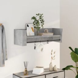 Berkfield Home Wall Shelf Concrete Grey 100x35x30.5 cm Engineered Wood - thumbnail 1