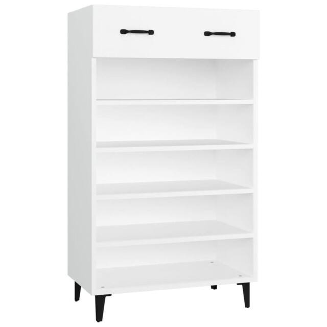 Berkfield Home Shoe Cabinet White 60x35x105 cm Engineered Wood - Size: 60 x 35 x 105 cm - image 1