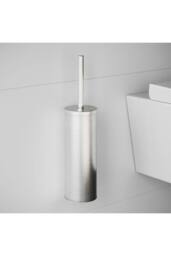 Cosmic Toilet Brush, Wall-mounted, Matt Stainless Steel, Logic Collection in Metallic Silver - thumbnail 3