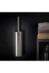 Cosmic Toilet Brush, Wall-mounted, Matt Stainless Steel, Logic Collection in Metallic Silver - thumbnail 4