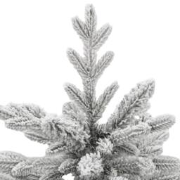 Berkfield Home Beautiful Artificial Hinged Christmas Tree with Flocked Snow 150 cm in White - thumbnail 4