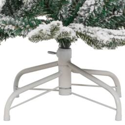 Berkfield Home Beautiful Artificial Hinged Christmas Tree with Flocked Snow 150 cm in White - thumbnail 6
