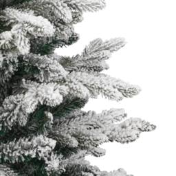 Berkfield Home Beautiful Artificial Hinged Christmas Tree with Flocked Snow 150 cm in White - thumbnail 5