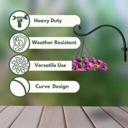 "Marco Paul 8"" Hanging Basket Bracket in Black" - thumbnail 5